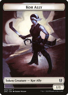 Bird // Kor Ally Double-Sided Token [Zendikar Rising Commander Tokens]-2