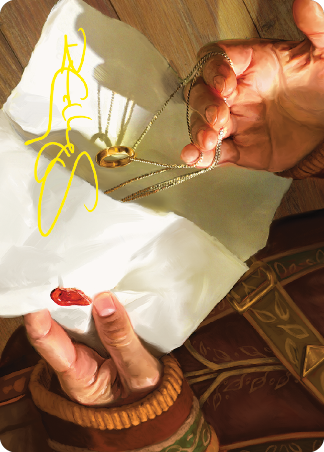 Bilbo's Ring Art Card (Gold-Stamped Signature) [The Lord of the Rings: Tales of Middle-earth Art Series]-1