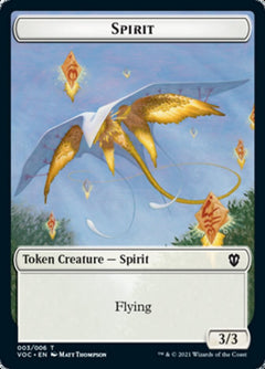 Spirit (003) // Thopter Double-Sided Token [Innistrad: Crimson Vow Commander Tokens]-1