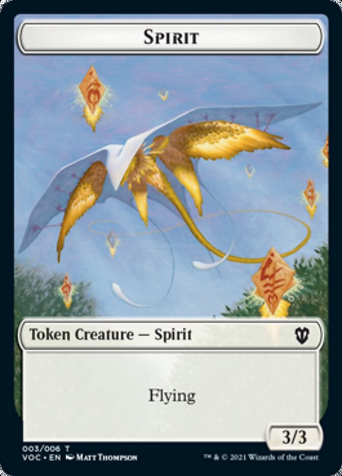 Spirit (003) // Thopter Double-Sided Token [Innistrad: Crimson Vow Commander Tokens]-1