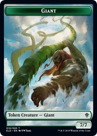 Giant // Food (17) Double-Sided Token [Throne of Eldraine Tokens]-1