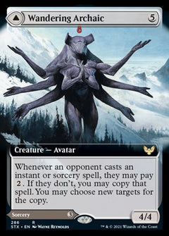 Wandering Archaic // Explore the Vastlands (Extended Art) [Strixhaven: School of Mages]-1