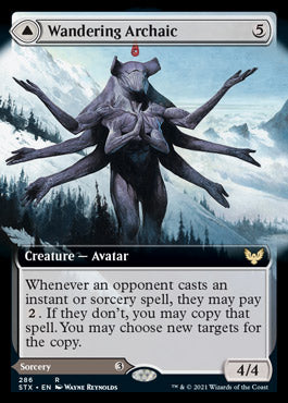 Wandering Archaic // Explore the Vastlands (Extended Art) [Strixhaven: School of Mages]-1