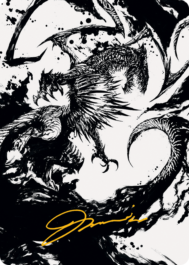 Skithiryx, the Blight Dragon Art Card (Gold-Stamped Signature) [March of the Machine Art Series]-1