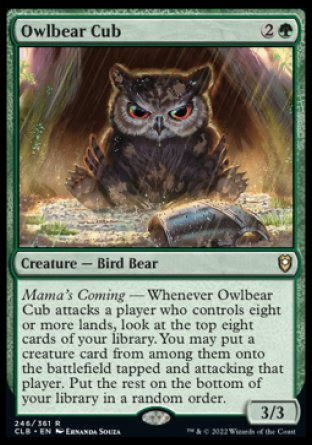 Owlbear Cub [Commander Legends: Battle for Baldur's Gate]