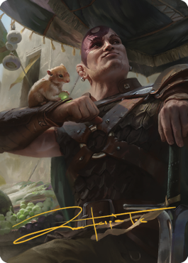 Minsc & Boo, Timeless Heroes Art Card (38) (Gold-Stamped Signature) [Commander Legends: Battle for Baldur's Gate Art Series]-1