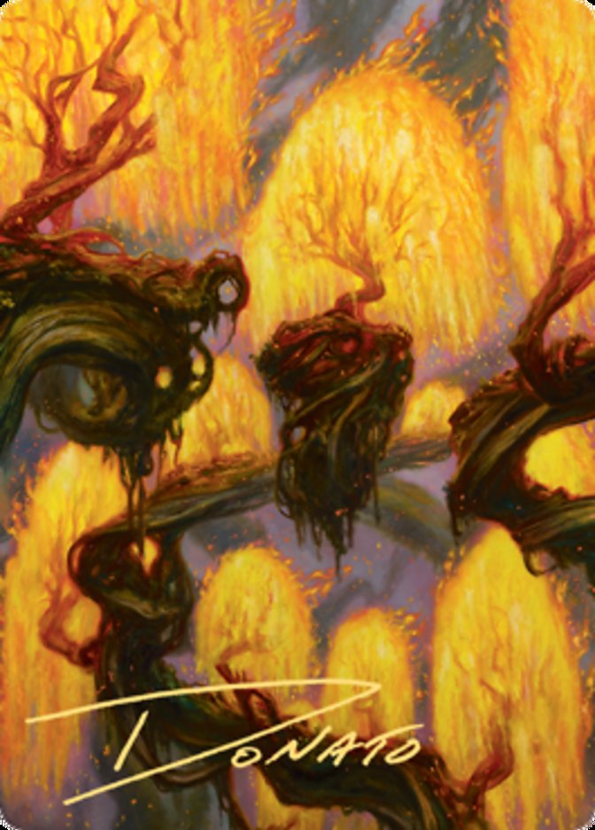 Grove of the Burnwillows Art Card (Gold-Stamped Signature) [Zendikar Rising Art Series]-1