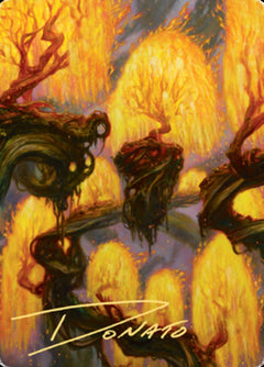 Grove of the Burnwillows Art Card (Gold-Stamped Signature) [Zendikar Rising Art Series]-1