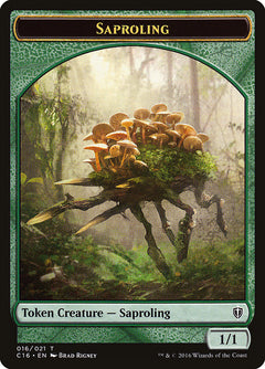 Bird (002) // Saproling (016) Double-Sided Token [Commander 2016 Tokens]-2