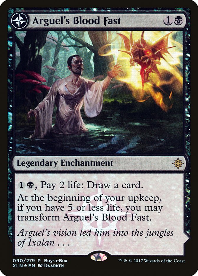 Arguel's Blood Fast // Temple of Aclazotz (Buy-A-Box) [Ixalan Treasure Chest]-1