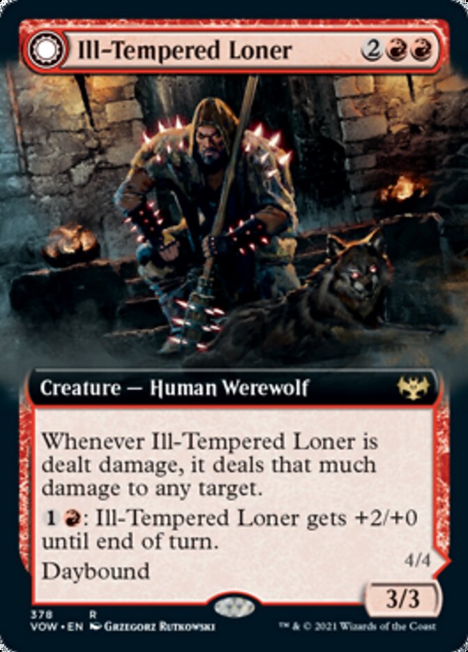 Ill-Tempered Loner // Howlpack Avenger (Extended Art) [Innistrad: Crimson Vow]-1
