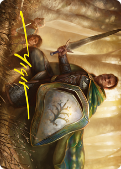Boromir, Warden of the Tower Art Card (Gold-Stamped Signature) [The Lord of the Rings: Tales of Middle-earth Art Series]-1
