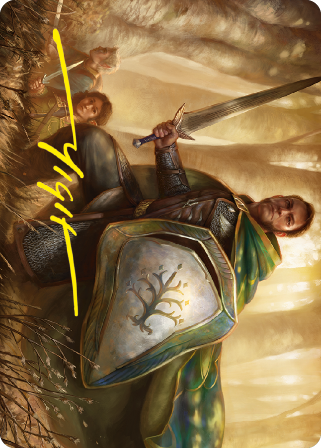 Boromir, Warden of the Tower Art Card (Gold-Stamped Signature) [The Lord of the Rings: Tales of Middle-earth Art Series]-1