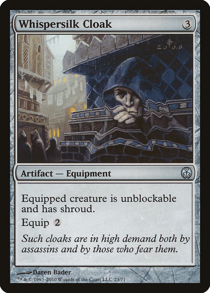 Whispersilk Cloak [Duel Decks: Phyrexia vs. the Coalition]-1