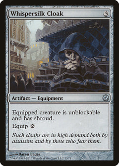 Whispersilk Cloak [Duel Decks: Phyrexia vs. the Coalition]-1