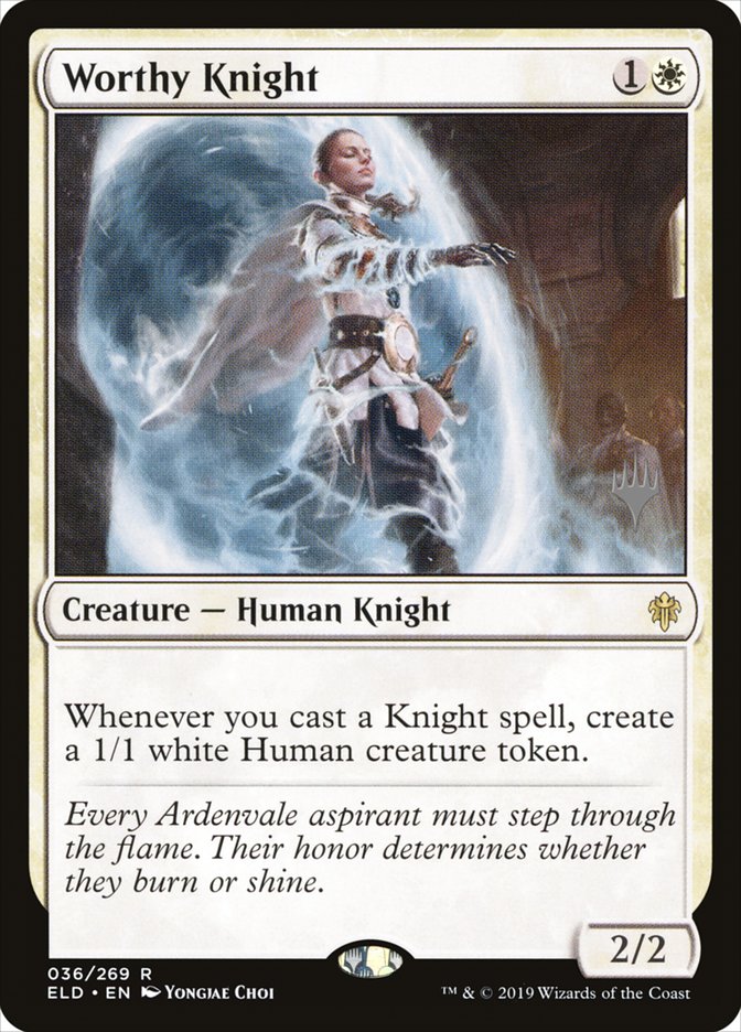 Worthy Knight (Promo Pack) [Throne of Eldraine Promos]-1