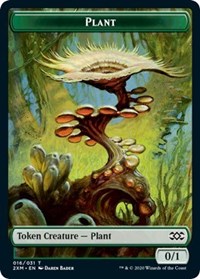 Plant // Treasure Double-Sided Token [Double Masters Tokens]-1