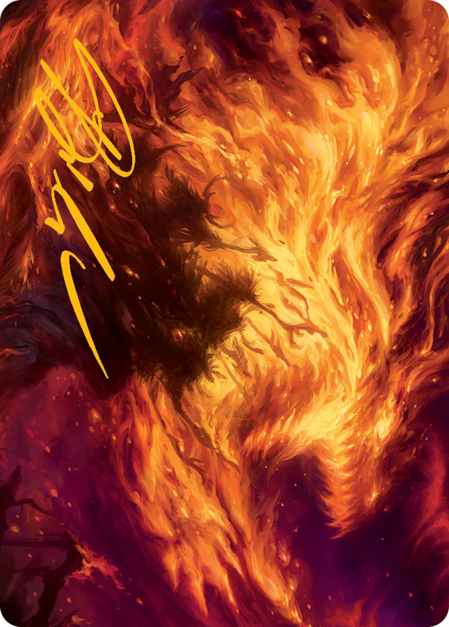 Stoke the Flames Art Card (Gold-Stamped Signature) [March of the Machine Art Series]-1