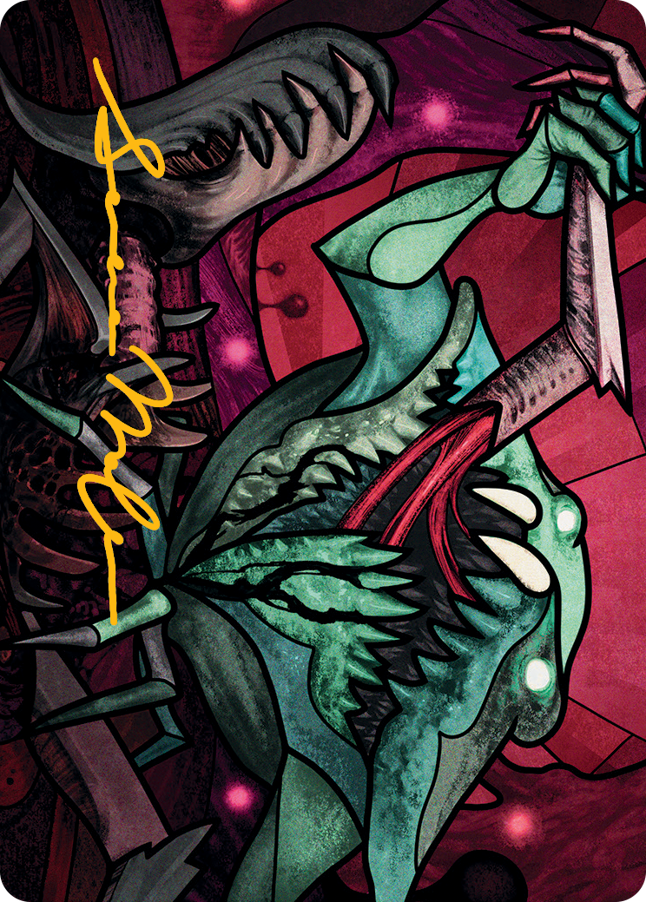 Yargle, Glutton of Urborg Art Card (Gold-Stamped Signature) [March of the Machine Art Series]-1