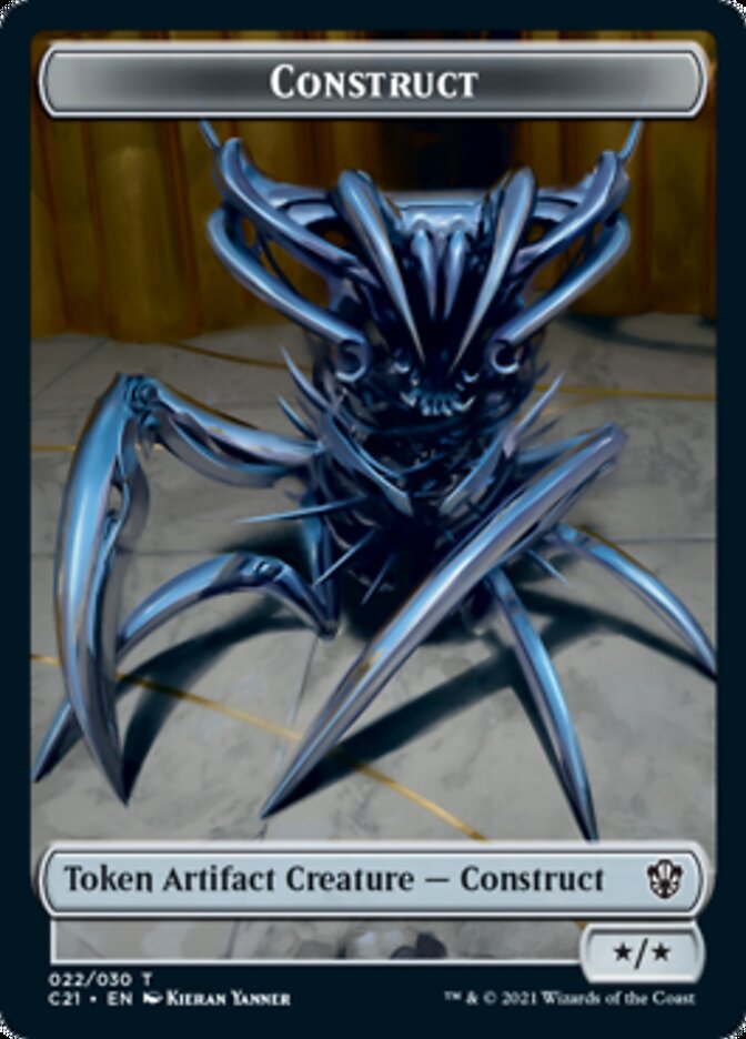 Construct (022) // Treasure Double-Sided Token [Commander 2021 Tokens]-1
