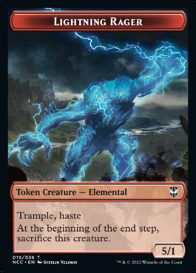Lightning Rager // Rogue Double-Sided Token [Streets of New Capenna Commander Tokens]-1