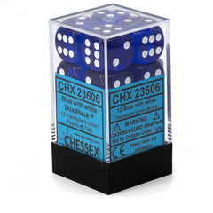 CHX 23606 Translucent 16mm d6 Blue/white Block (12)-1