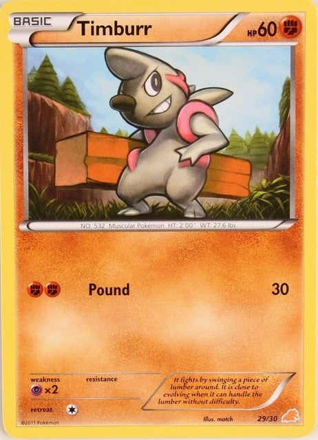 Timburr (29/30) [Black & White: Trainer Kit - Excadrill]-1