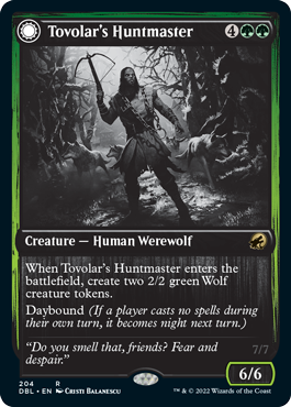 Tovolar's Huntmaster // Tovolar's Packleader [Innistrad: Double Feature]-1
