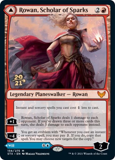 Rowan, Scholar of Sparks // Will, Scholar of Frost [Strixhaven: School of Mages Prerelease Promos]-1