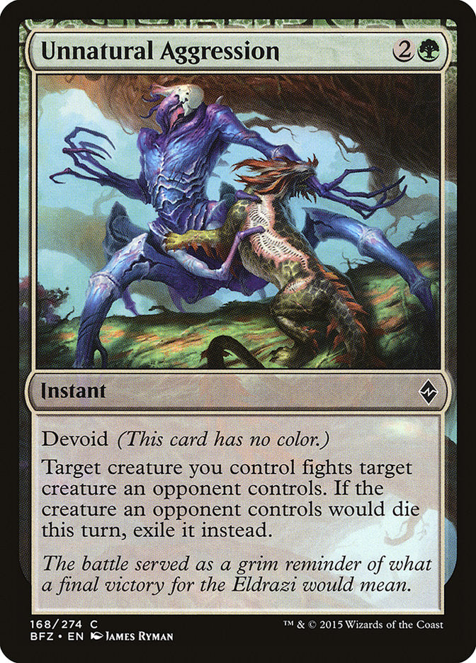 Unnatural Aggression [Battle for Zendikar]-1
