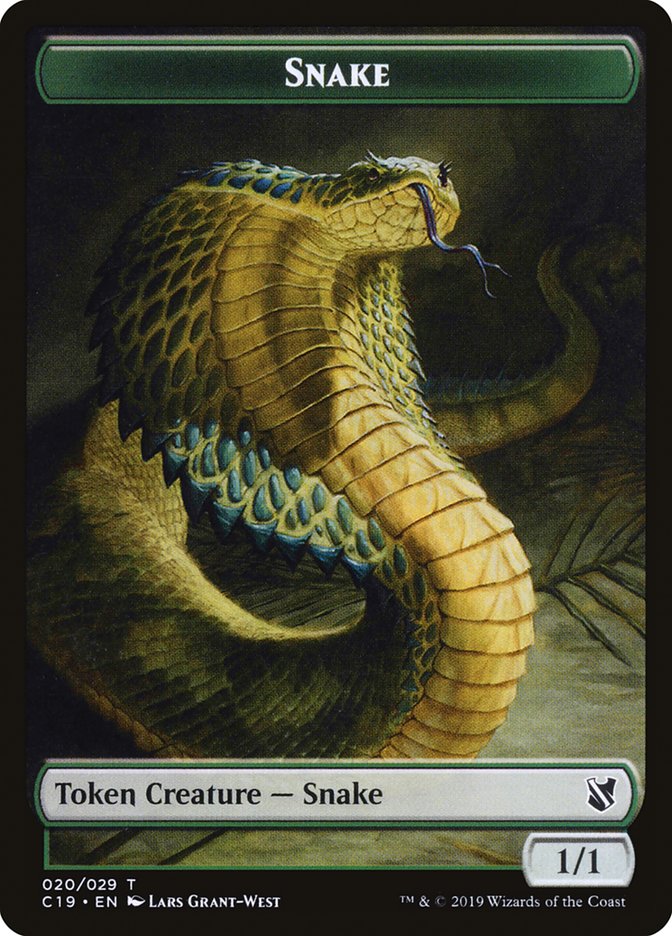 Plant // Snake Double-Sided Token [Commander 2019 Tokens]-2