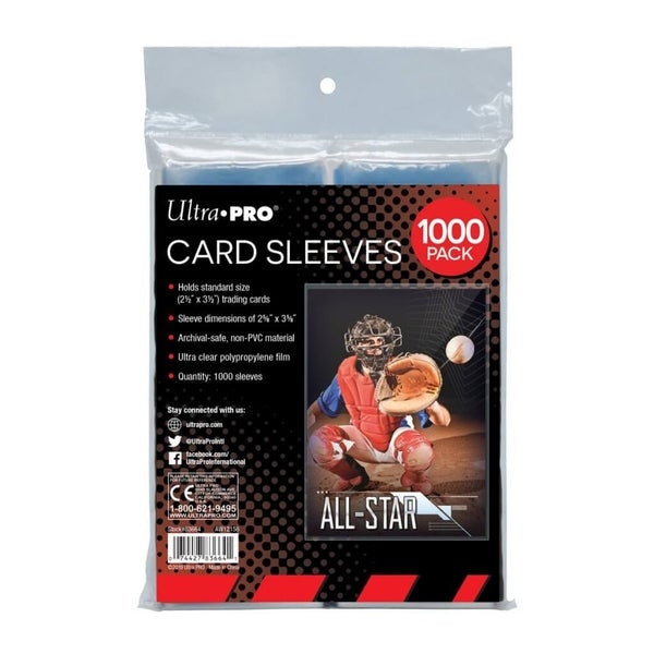 Ultra Pro 2.5"x3.5" Sleeves - Penny/Collector Sleeves - 1000Pkt-1