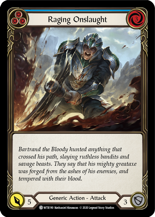 Raging Onslaught (Blue) [U-WTR190] (Welcome to Rathe Unlimited)  Unlimited Normal-1