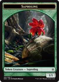 Saproling // Treasure (010) Double-Sided Token [Explorers of Ixalan Tokens]-1