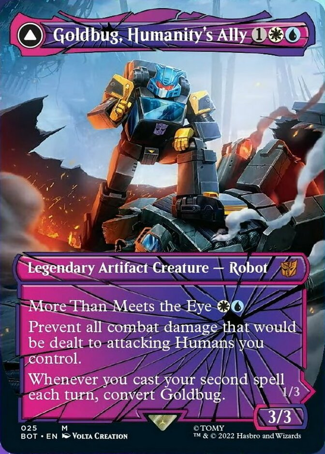 Goldbug, Humanity's Ally // Goldbug, Scrappy Scout (Shattered Glass) [Transformers]-1