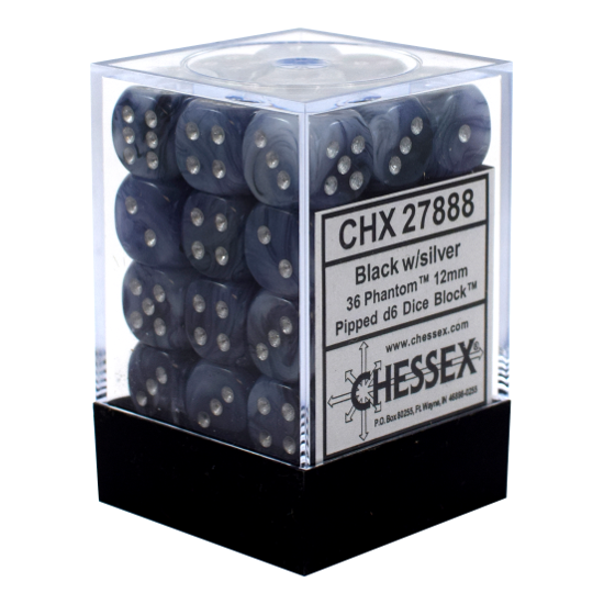 CHX 27888 Phantom 12mm d6 Black/Silver Block (36)-1