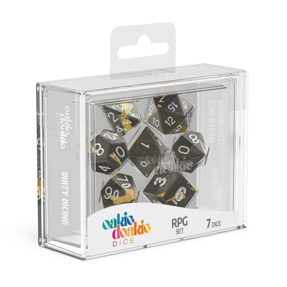 Oakie Doakie Dice RPG Set Enclave - Amber (7)-1