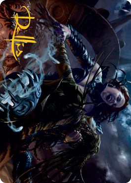 Olivia's Midnight Ambush Art Card (Gold-Stamped Signature) [Innistrad: Midnight Hunt Art Series]-1