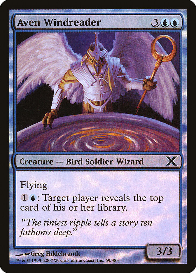 Aven Windreader (Premium Foil) [Tenth Edition]-1