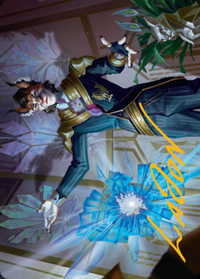 Kros, Defense Contractor Art Card (Gold-Stamped Signature) [Streets of New Capenna Art Series]-1
