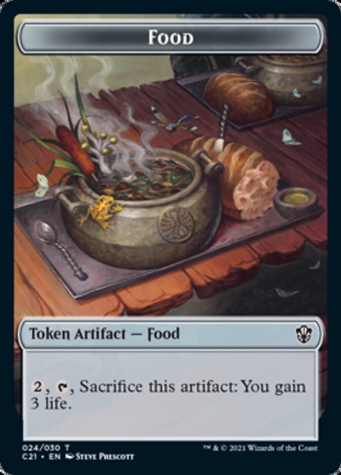Food // Saproling Double-Sided Token [Commander 2021 Tokens]-1