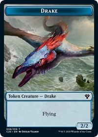 Drake // Insect (018) Double-Sided Token [Commander 2020 Tokens]-1