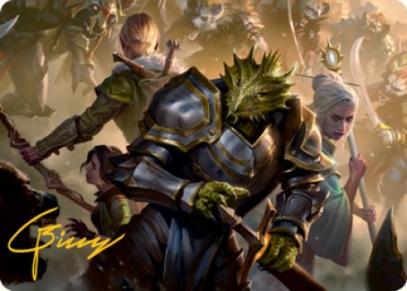 You Come to the Gnoll Camp Art Card (Gold-Stamped Signature) [Dungeons & Dragons: Adventures in the Forgotten Realms Art Series]-1