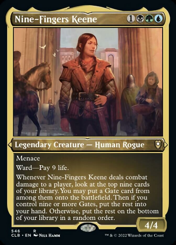 Nine-Fingers Keene (Foil Etched) [Commander Legends: Battle for Baldur's Gate]-1