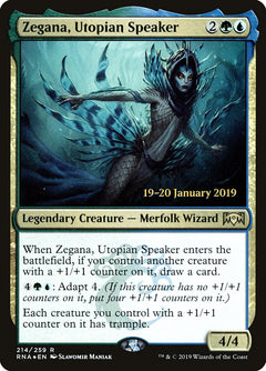 Zegana, Utopian Speaker [Ravnica Allegiance Prerelease Promos]-1