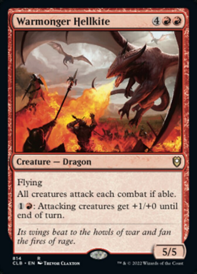 Warmonger Hellkite [Commander Legends: Battle for Baldur's Gate]-1