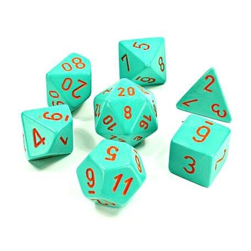 CHX 30039 Heavy Polyhedral Turquoise/Orange 7-Die Set-1