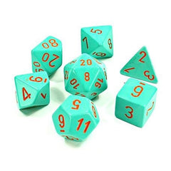 CHX 30039 Heavy Polyhedral Turquoise/Orange 7-Die Set-1
