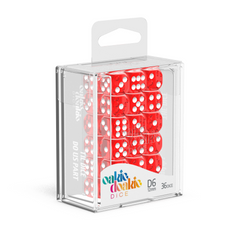 Oakie Doakie Dice D6 12 mm Translucent - Red (36)-1