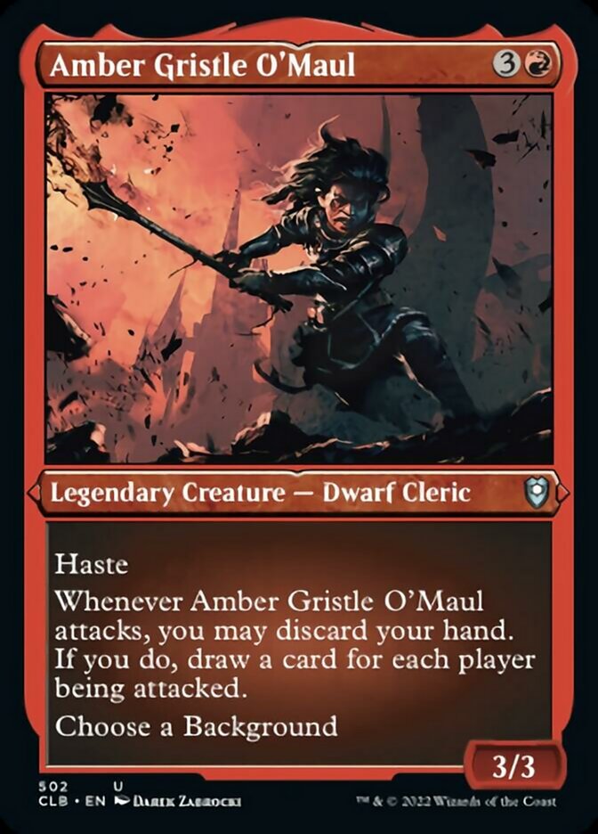 Amber Gristle O'Maul (Foil Etched) [Commander Legends: Battle for Baldur's Gate]-1